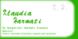 klaudia harmati business card
